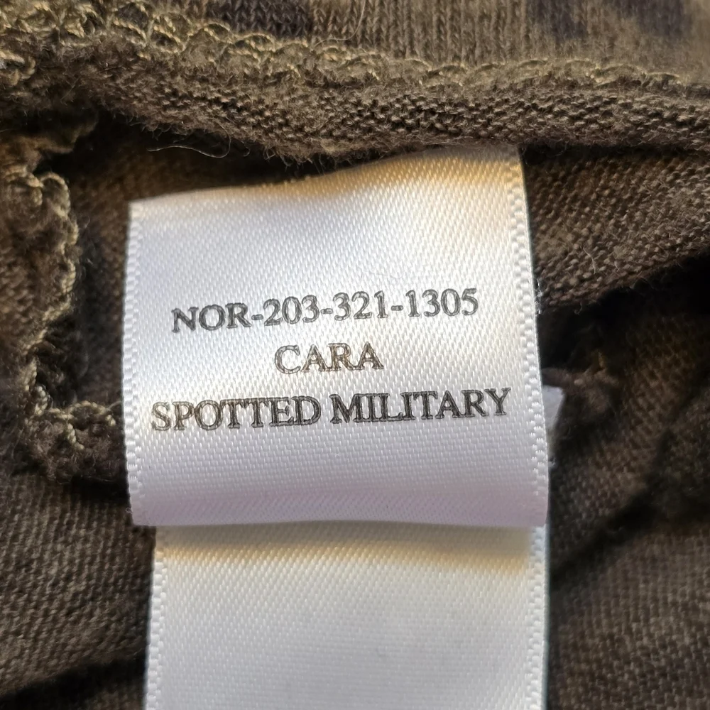 Rails Cara Spotted Military Linen Blend Tee Size Medium